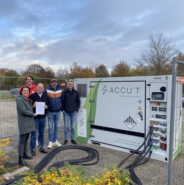 De (mobiele) batterij bij The Green Box wordt ingezet voor netbalancering